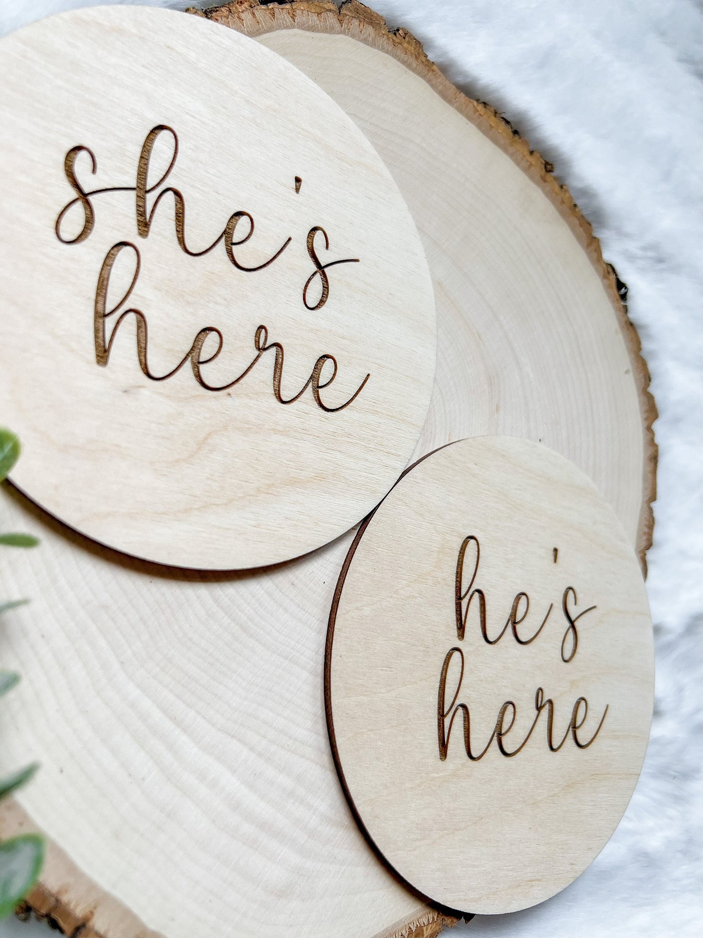 She's Here/He's Here Sign