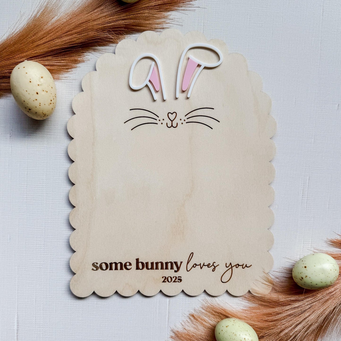 DIY Easter Foot Print Sign | Baby's First Easter | Some Bunny Loves You Sign |