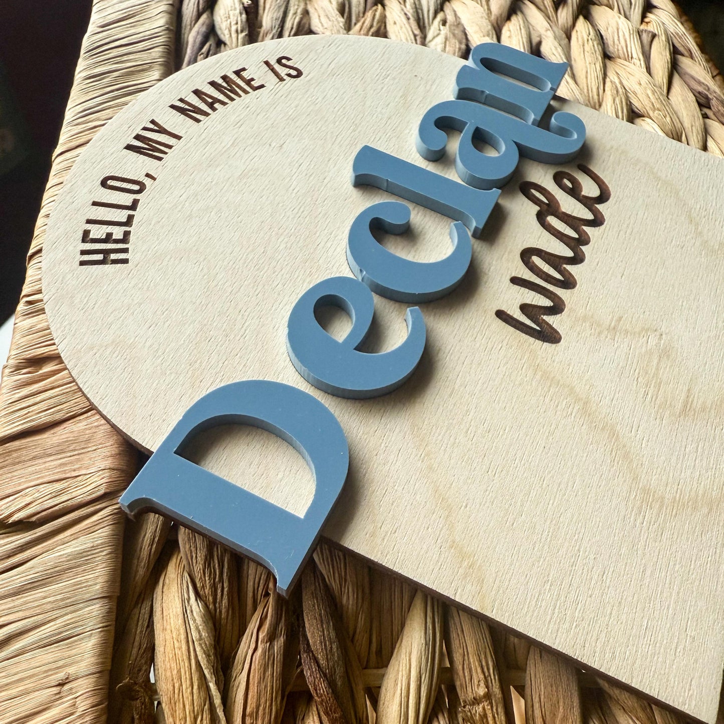 Personalized Arch Name Sign | Hello My Name Is Sign | Mini Baby Name Sign | Hospital Name Sign | Baby Shower Gift | Baby Name Reveal