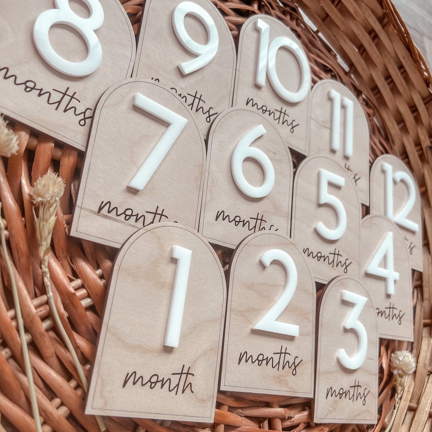 Arched Baby Milestones Markers