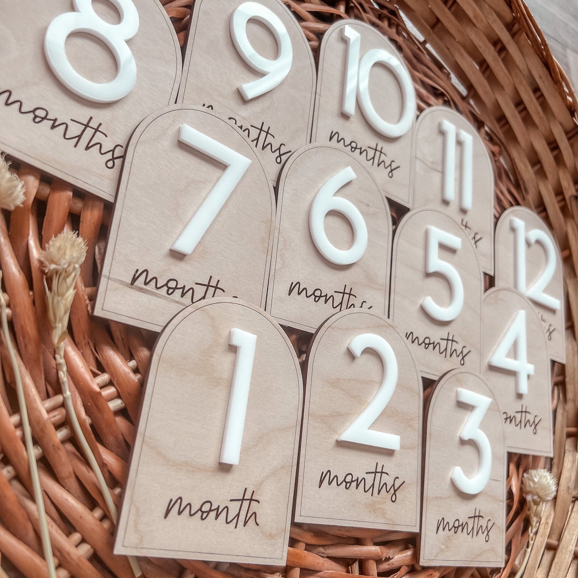Arched Baby Milestones Markers