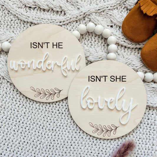 Isn't She Lovely/Isn't He Wonderful Sign