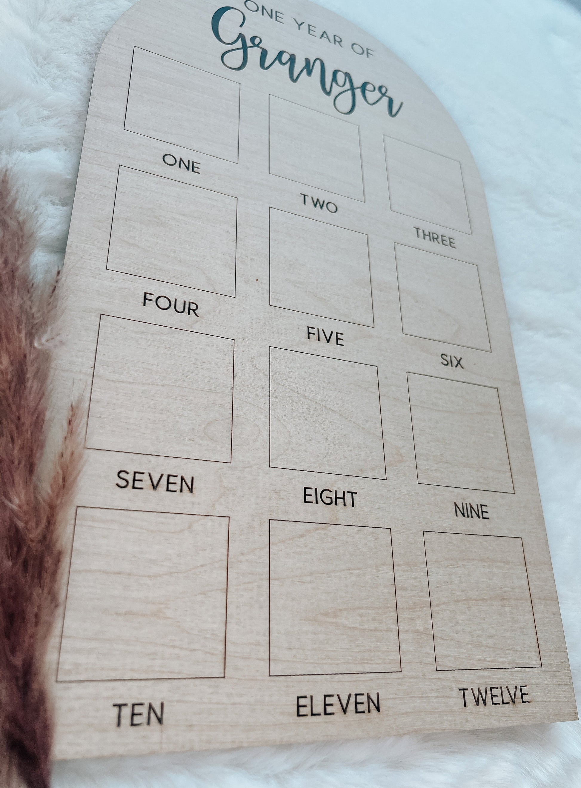Personalized First Year Photo Board