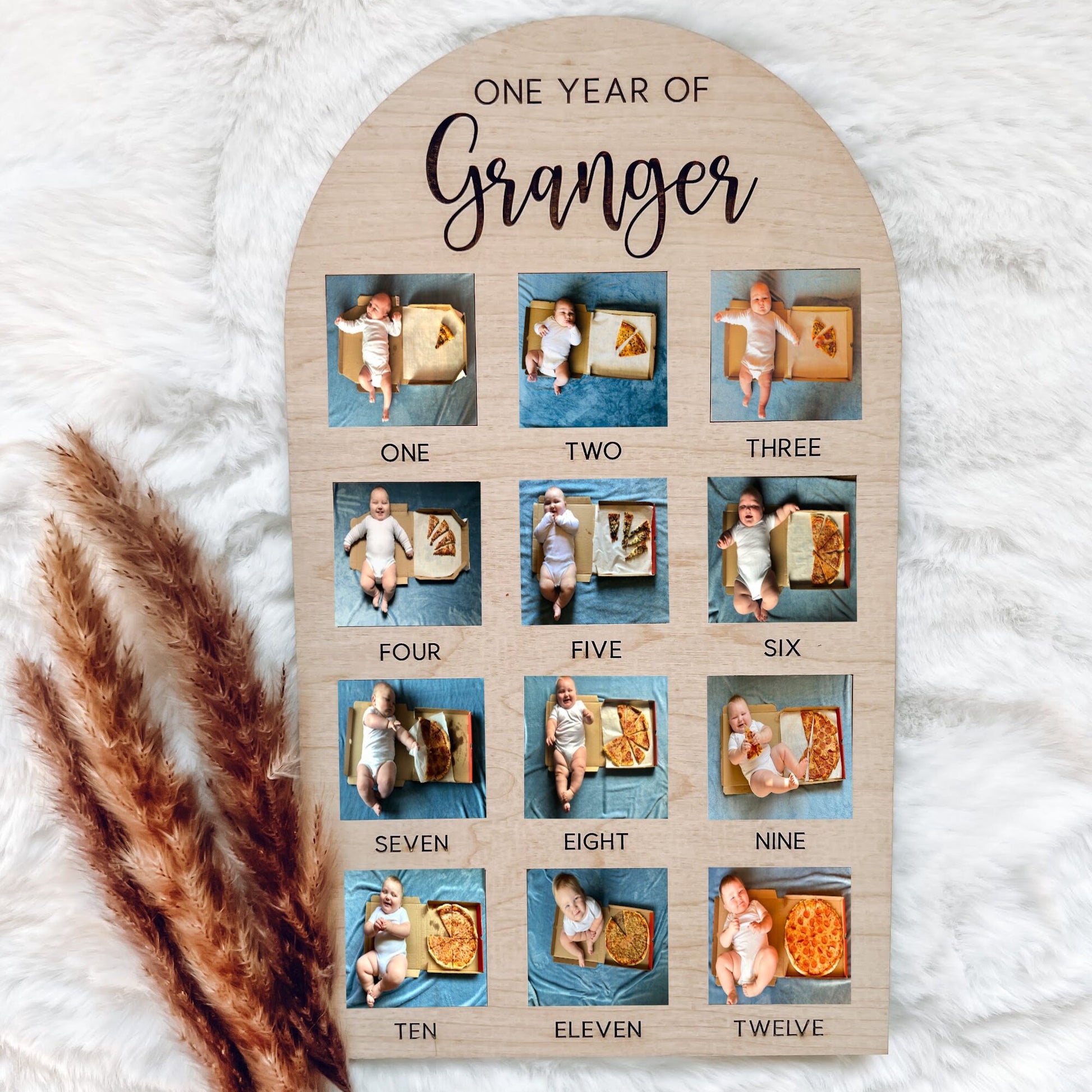 Personalized First Year Photo Board