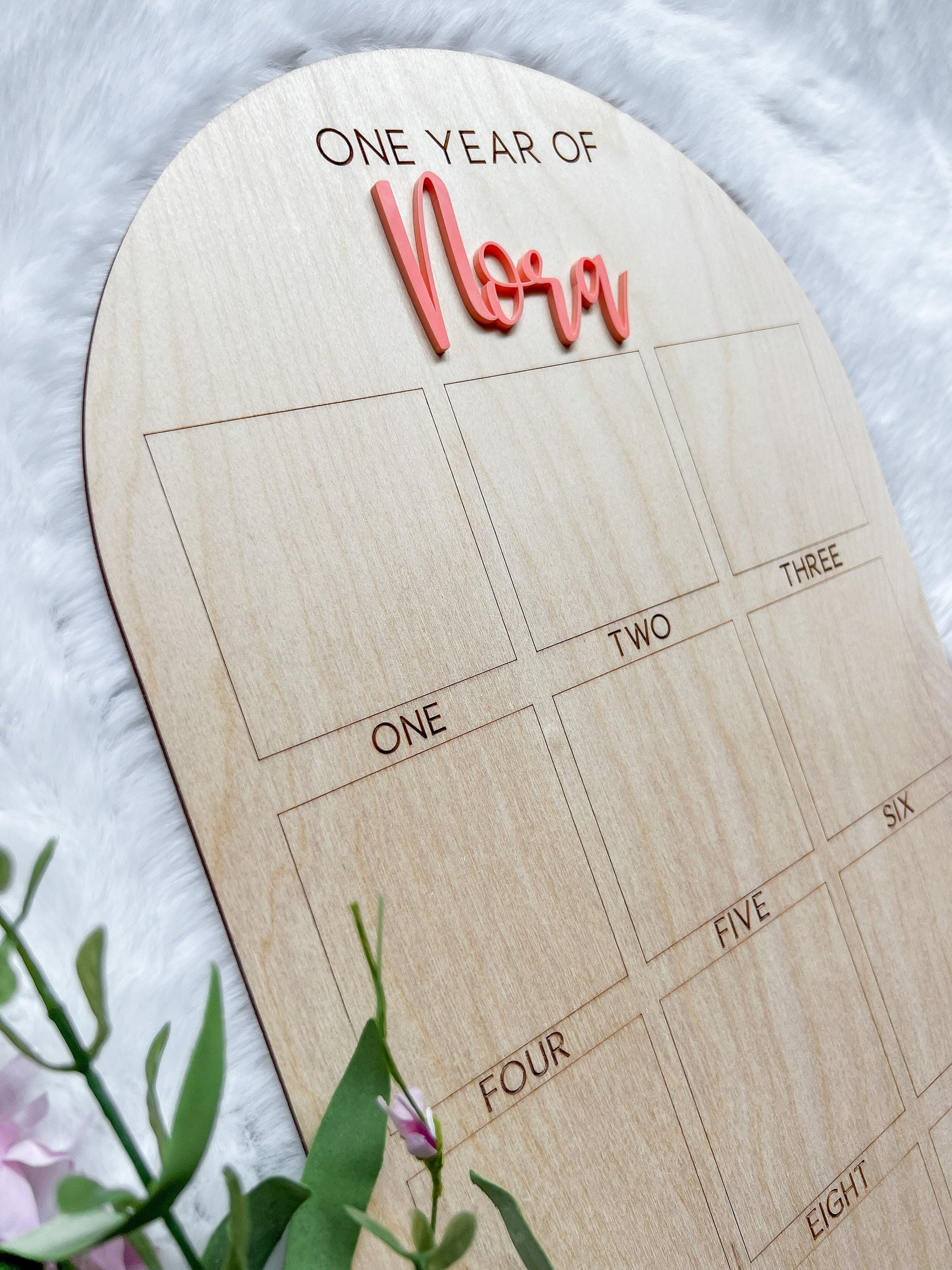Personalized First Year Photo Board
