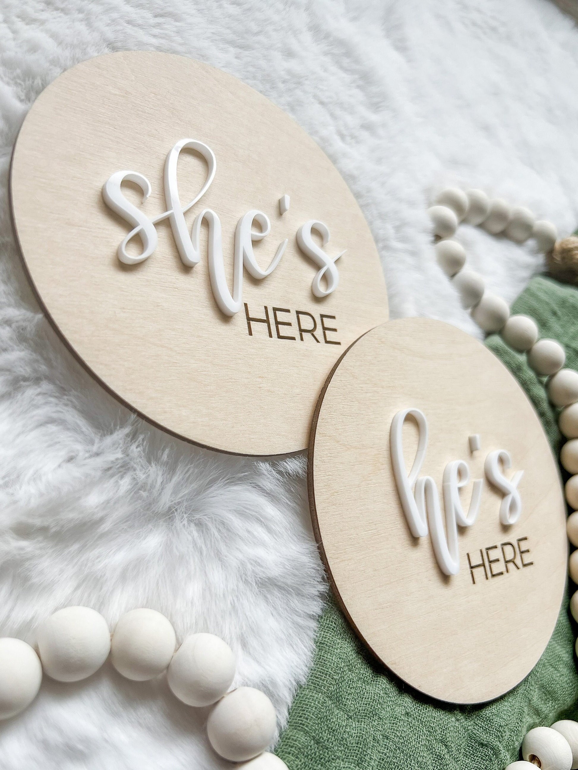She's Here/He's Here Sign