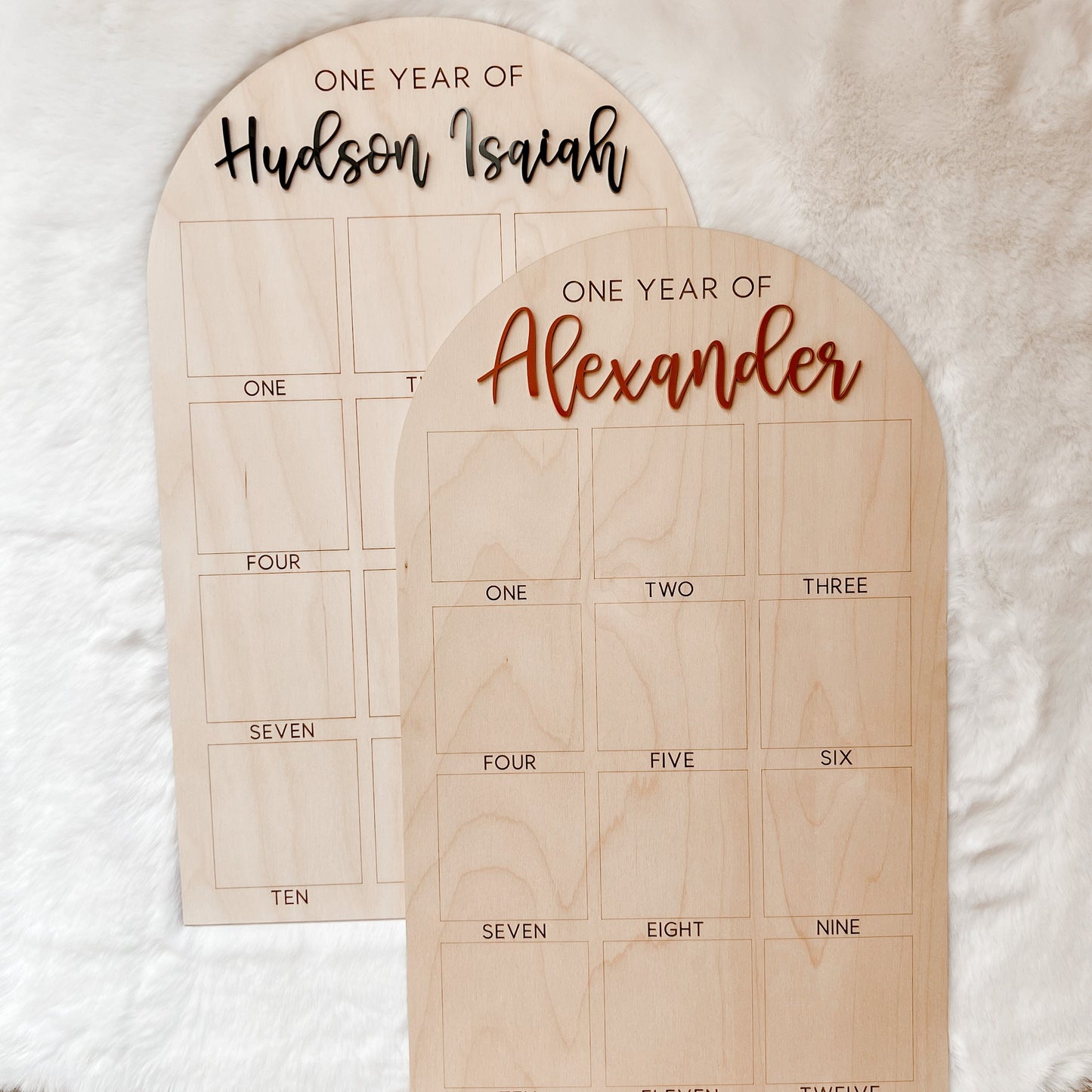 Personalized First Year Photo Board