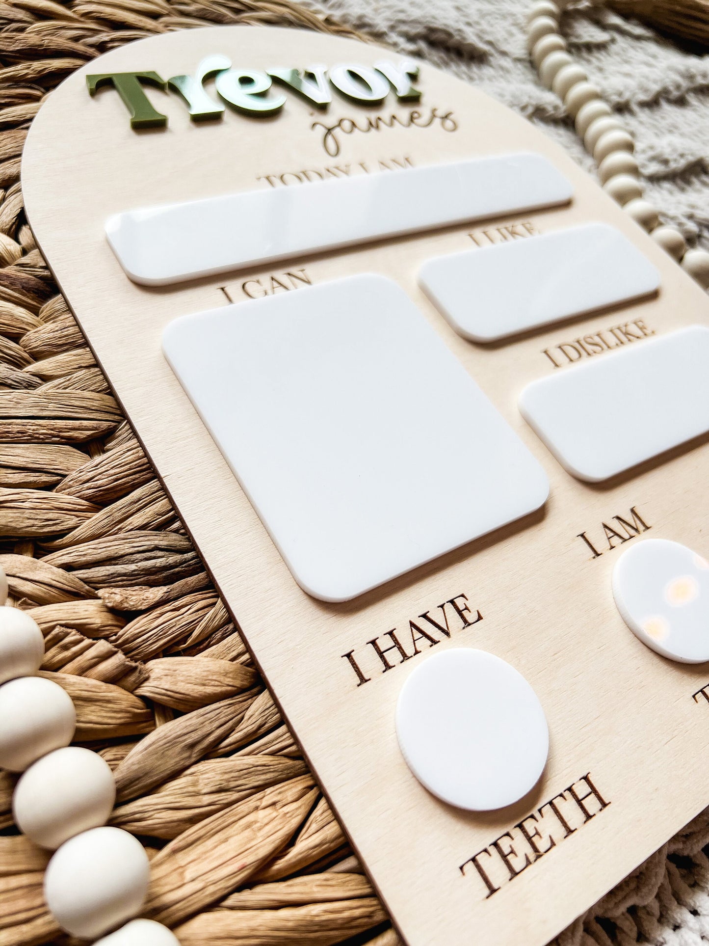Personalized Monthly Milestone Card