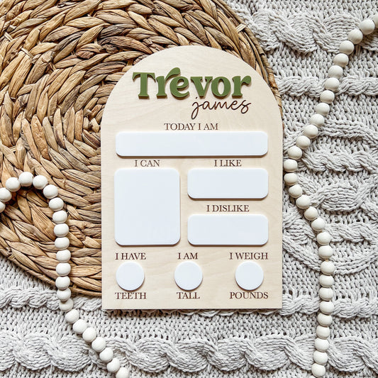 Personalized Monthly Milestone Card