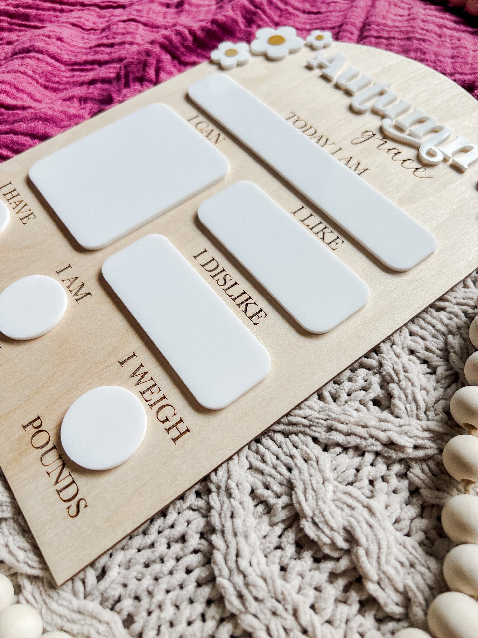 Daisy Monthly Milestone Card