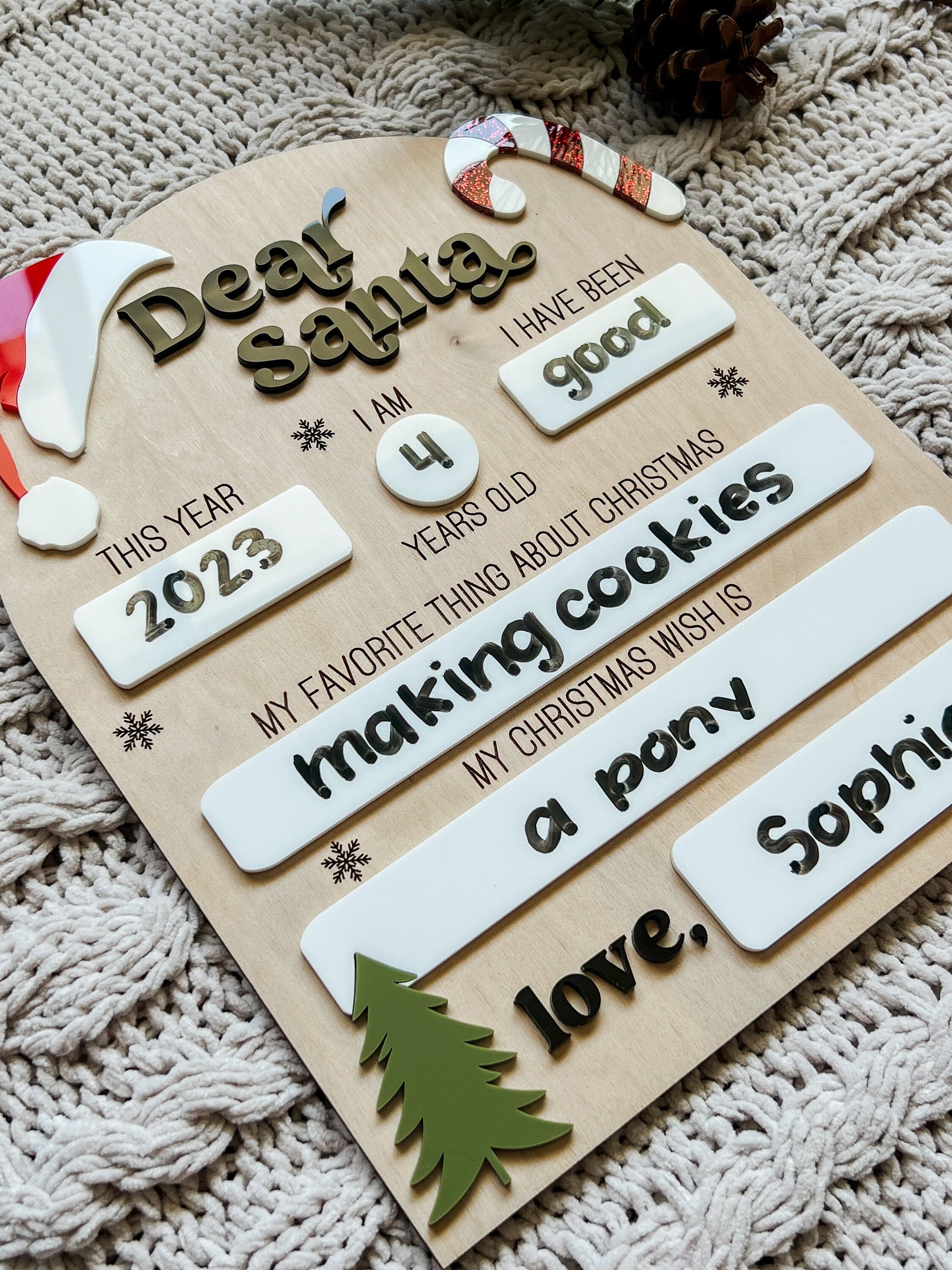 Dear Santa Christmas Board