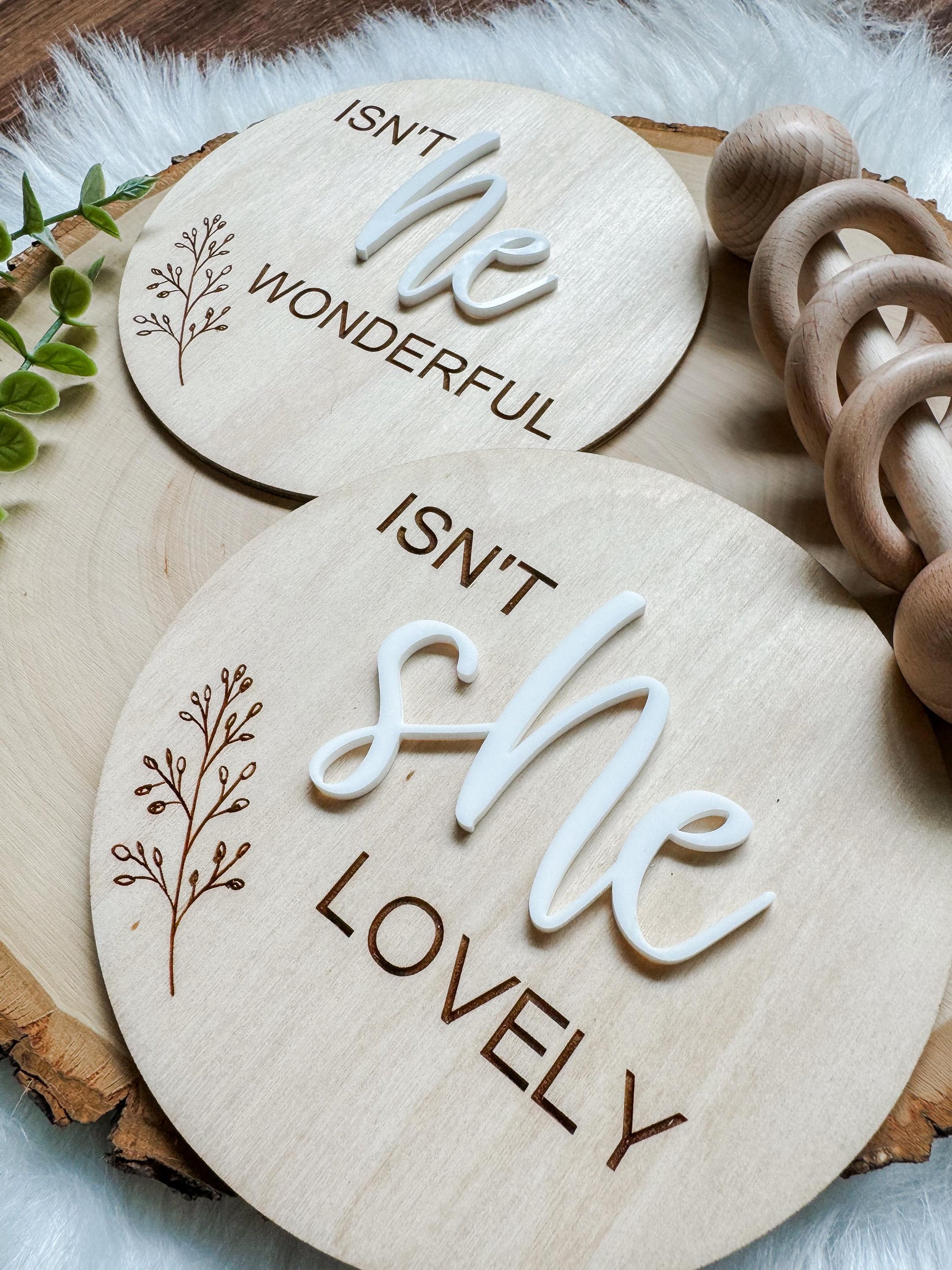 Isn't She Lovely/ Isn't He Wonderful sign