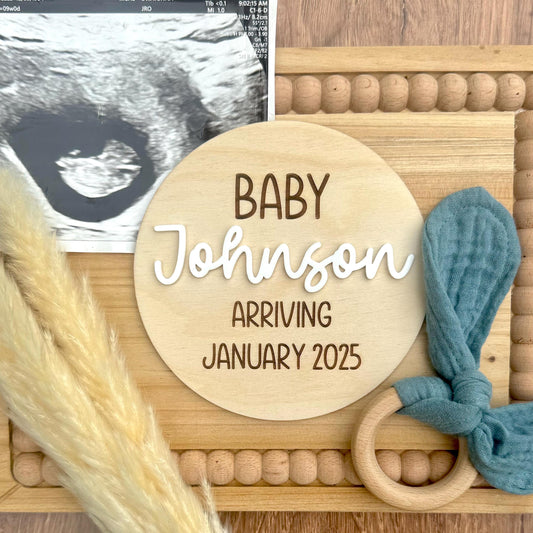 Personalized Baby Arriving Soon Sign
