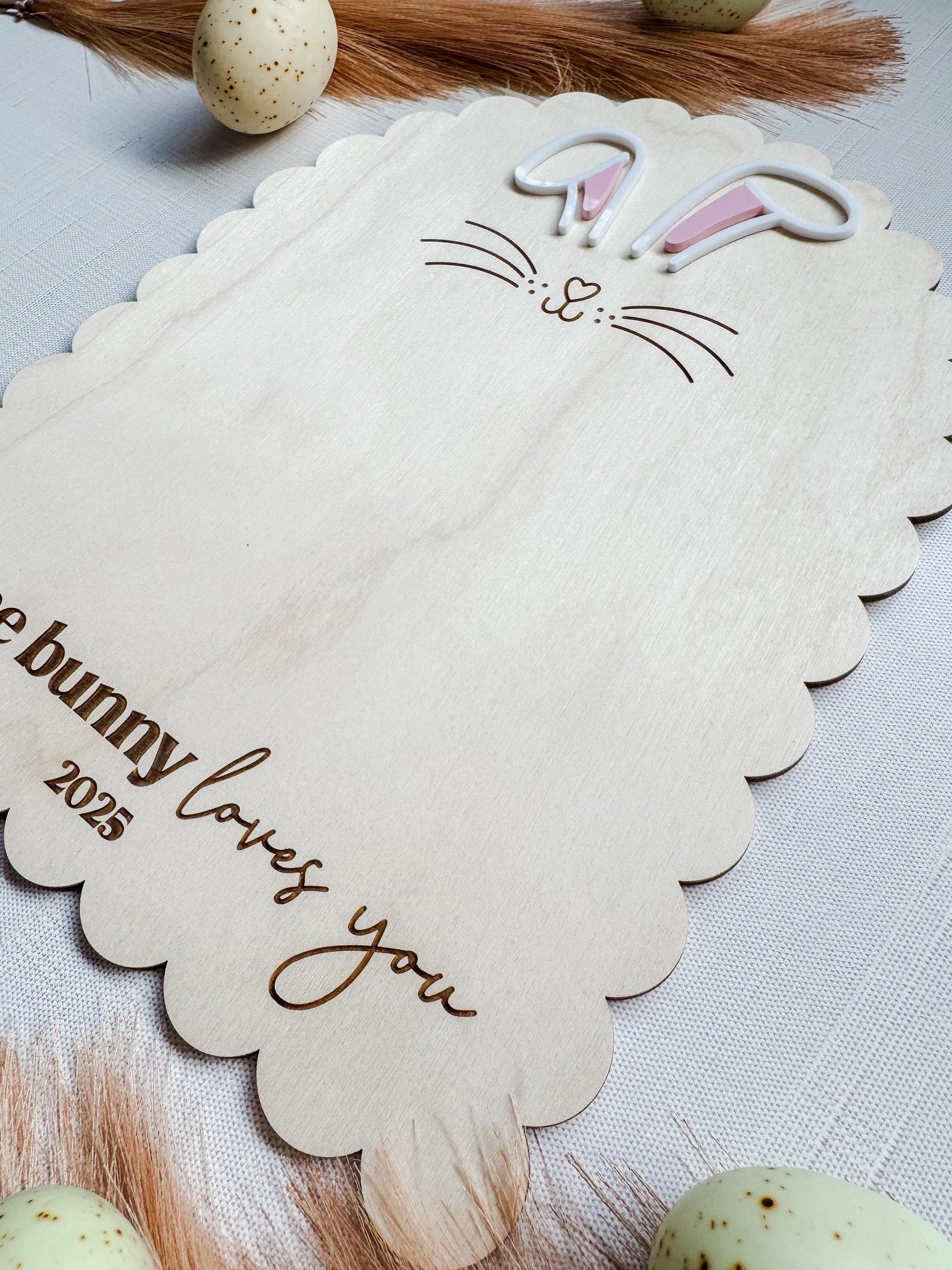 DIY Easter Foot Print Sign | Baby's First Easter | Some Bunny Loves You Sign |