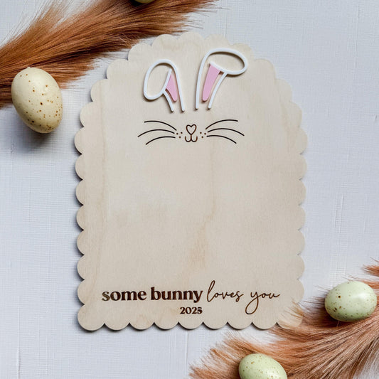 DIY Easter Foot Print Sign | Baby's First Easter | Some Bunny Loves You Sign |