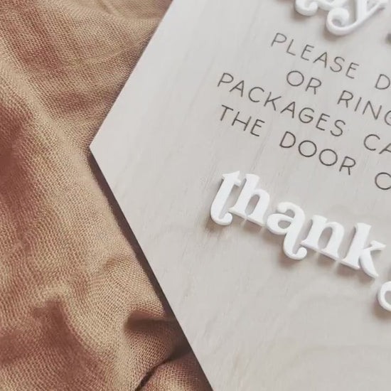Baby Sleeping Door Hanger | Shhh Baby Sleeping Sign | Baby is Sleeping Wood Sign | Please Don't Ring Door Bell Sign | Baby Shower Gift