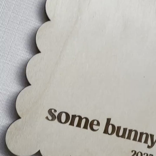 DIY Easter Foot Print Sign | Baby's First Easter | Some Bunny Loves You Sign |