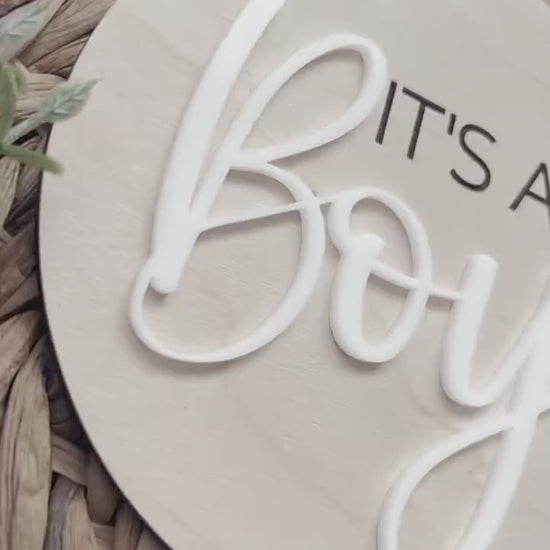 Gender Reveal Sign | Birth Announcement Sign | Gender Announcement Sign | It's a Boy | It's a Girl | Gender Reveal Photo Prop | Wooden Sign