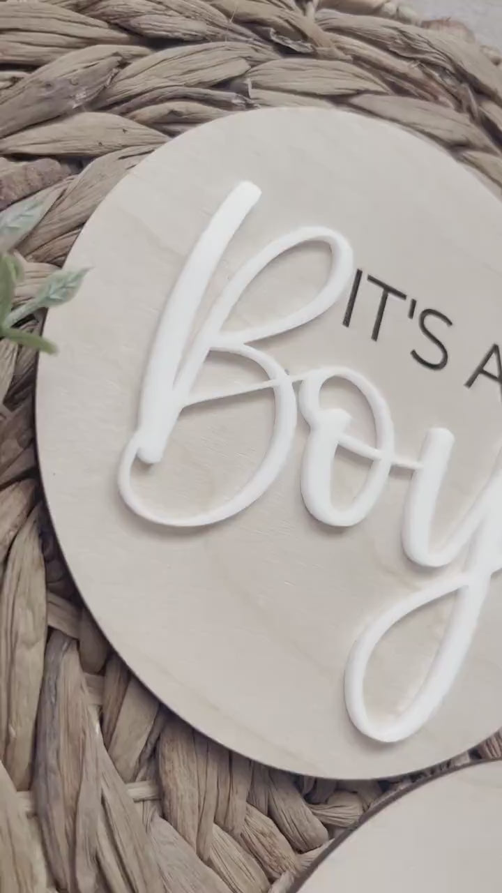 Gender Reveal Sign | Birth Announcement Sign | Gender Announcement Sign | It's a Boy | It's a Girl | Gender Reveal Photo Prop | Wooden Sign