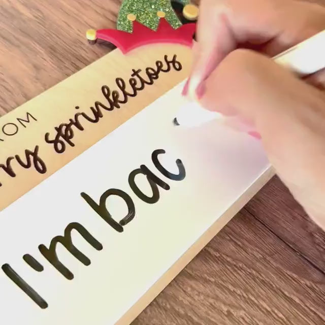 Message from Your Elf Board | Elf Message Sign | Elf Prop | Elf Accessory | Christmas Decor | Elf Dry Erase Christmas Plaque | Elf Arrival