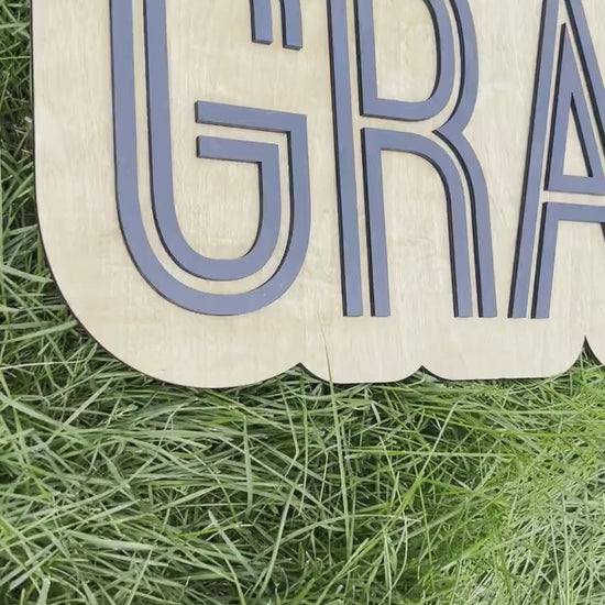 Large Wood Name Sign | Nursery Name Sign | Layered Name Sign | Above Crib Sign | Baby Name Sign | First and Middle Name Sign | 3D Sign