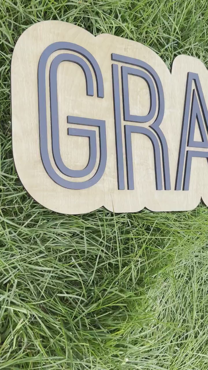 Large Wood Name Sign | Nursery Name Sign | Layered Name Sign | Above Crib Sign | Baby Name Sign | First and Middle Name Sign | 3D Sign