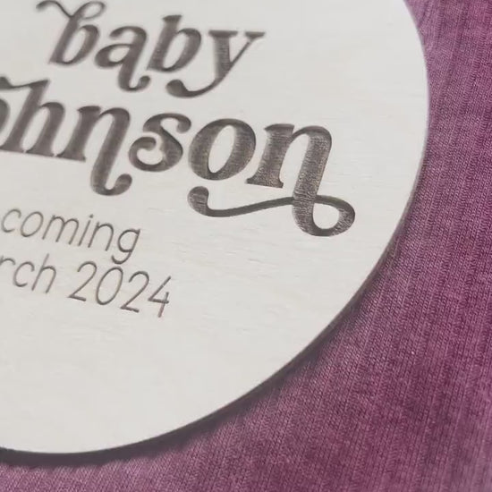 Personalized Last Name Baby Arriving Soon Sign | Baby Announcement Sign | Pregnancy Announcement Photo Prop |  Baby Coming Soon Wooden Sign