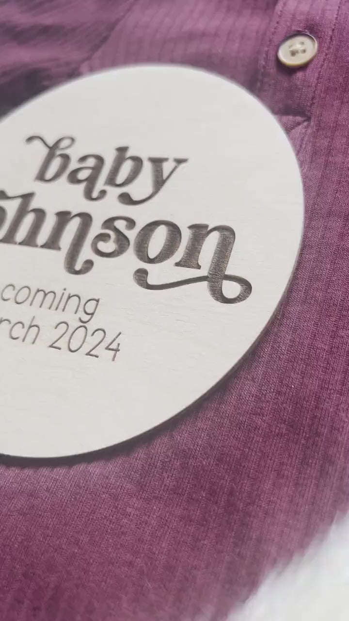 Personalized Last Name Baby Arriving Soon Sign | Baby Announcement Sign | Pregnancy Announcement Photo Prop |  Baby Coming Soon Wooden Sign