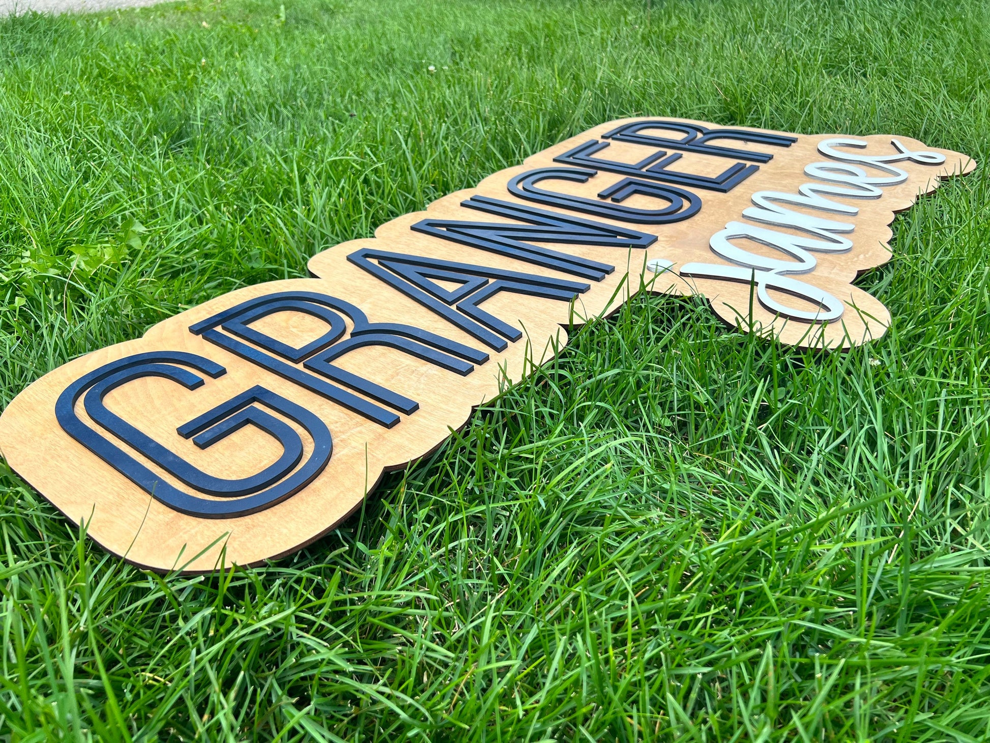 Large Wood Name Sign | Nursery Name Sign | Layered Name Sign | Above Crib Sign | Baby Name Sign | First and Middle Name Sign | 3D Sign